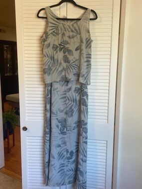 Jones New York 90s Silk Floral Maxi Dress with top